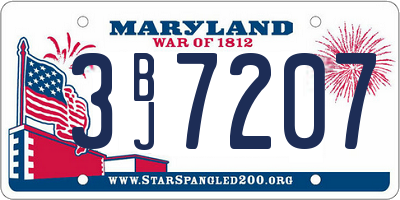 MD license plate 3BJ7207