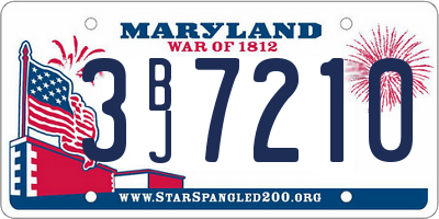 MD license plate 3BJ7210