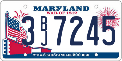 MD license plate 3BJ7245