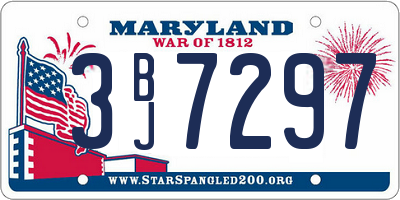 MD license plate 3BJ7297
