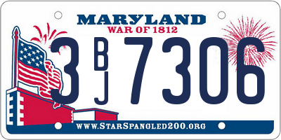 MD license plate 3BJ7306