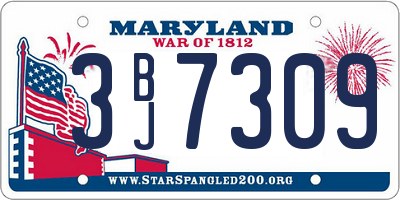 MD license plate 3BJ7309