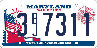 MD license plate 3BJ7311