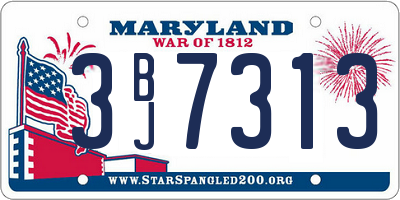 MD license plate 3BJ7313