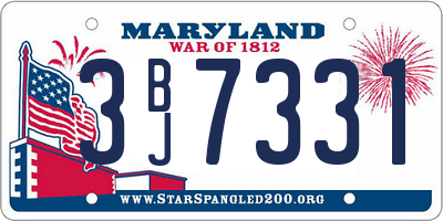 MD license plate 3BJ7331