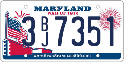 MD license plate 3BJ7351