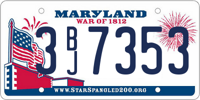 MD license plate 3BJ7353