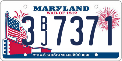 MD license plate 3BJ7371