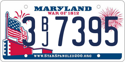 MD license plate 3BJ7395