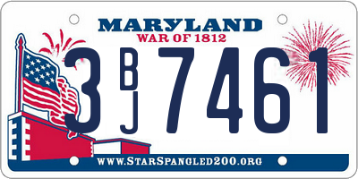 MD license plate 3BJ7461