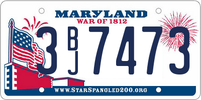 MD license plate 3BJ7473