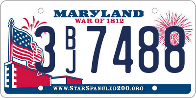 MD license plate 3BJ7488