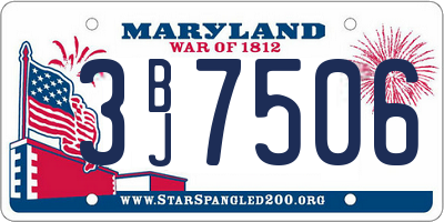 MD license plate 3BJ7506