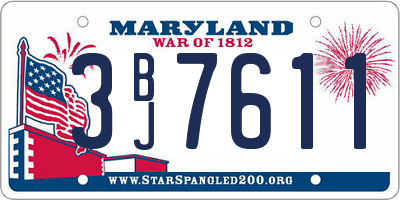 MD license plate 3BJ7611