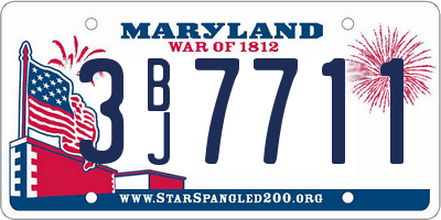 MD license plate 3BJ7711