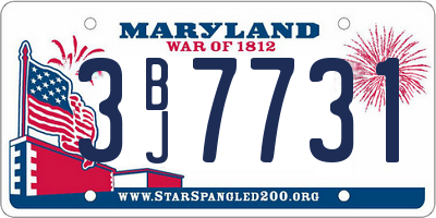 MD license plate 3BJ7731