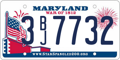 MD license plate 3BJ7732
