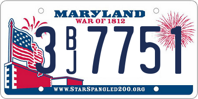 MD license plate 3BJ7751