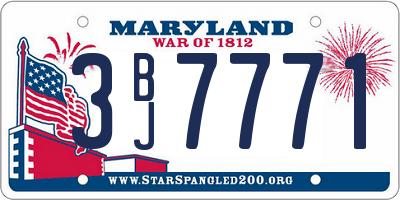 MD license plate 3BJ7771