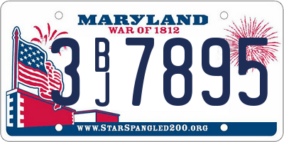 MD license plate 3BJ7895