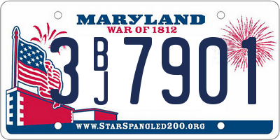 MD license plate 3BJ7901