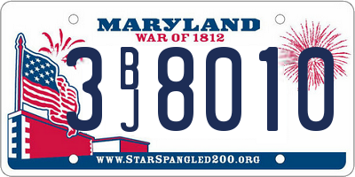 MD license plate 3BJ8010
