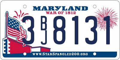 MD license plate 3BJ8131