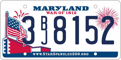 MD license plate 3BJ8152