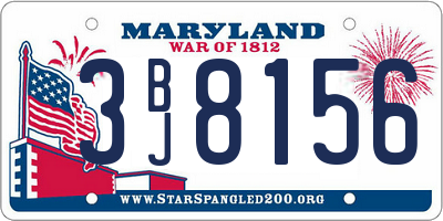 MD license plate 3BJ8156