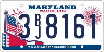 MD license plate 3BJ8161