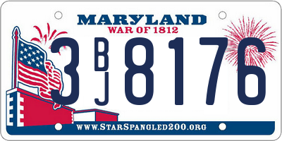 MD license plate 3BJ8176