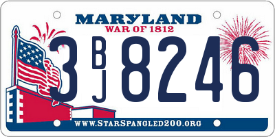MD license plate 3BJ8246