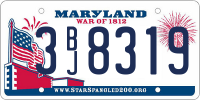 MD license plate 3BJ8319