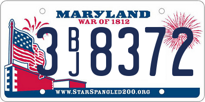 MD license plate 3BJ8372