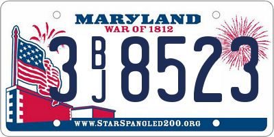 MD license plate 3BJ8523
