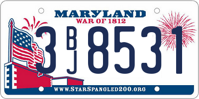 MD license plate 3BJ8531