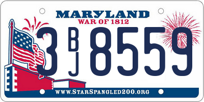 MD license plate 3BJ8559