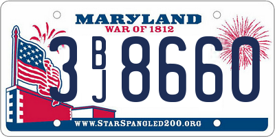 MD license plate 3BJ8660