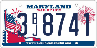 MD license plate 3BJ8741