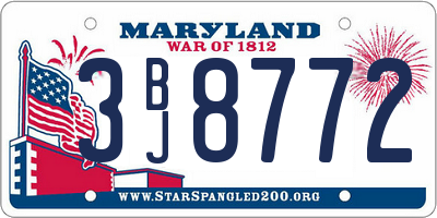 MD license plate 3BJ8772