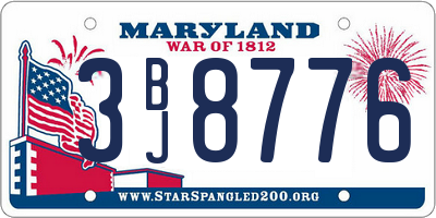 MD license plate 3BJ8776