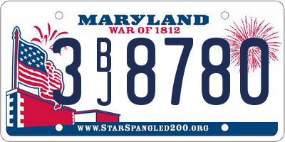 MD license plate 3BJ8780