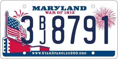 MD license plate 3BJ8791