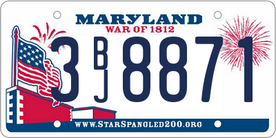 MD license plate 3BJ8871
