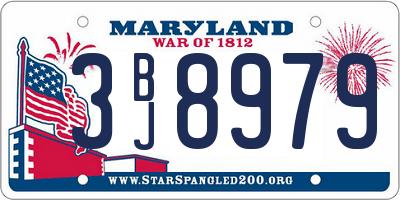 MD license plate 3BJ8979
