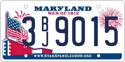 MD license plate 3BJ9015