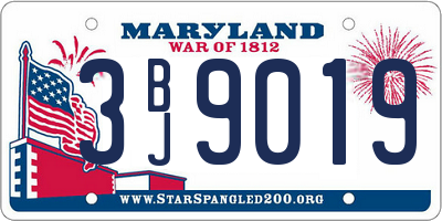 MD license plate 3BJ9019