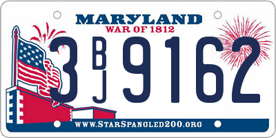 MD license plate 3BJ9162