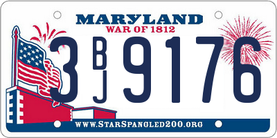 MD license plate 3BJ9176