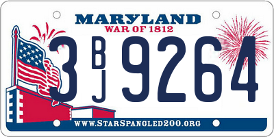 MD license plate 3BJ9264